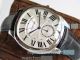 Swiss Replica Drive De Cartier Watch Silver Dial Leather Watch 40mm (2)_th.jpg